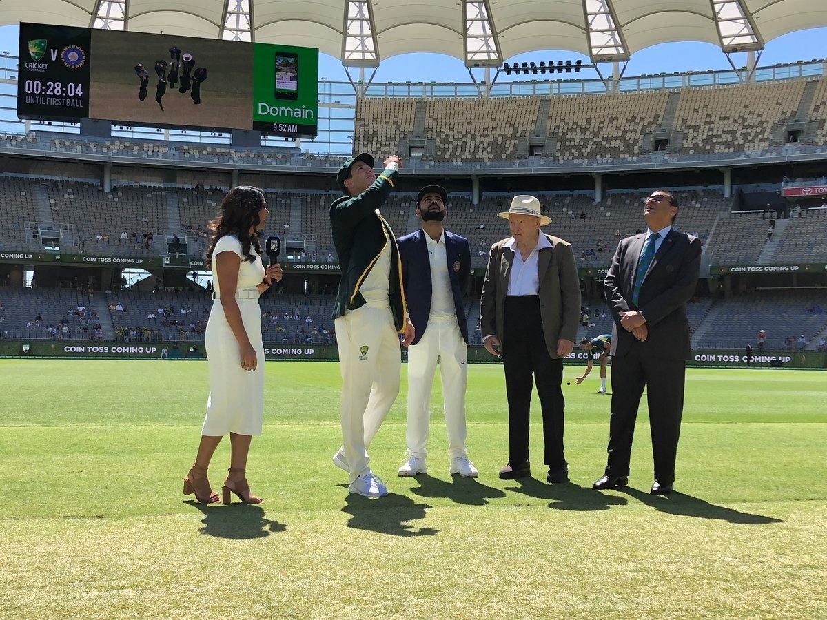 ind vs aus 1st test toss australia win toss opt to bat first india field 4 pacers IND vs AUS 1st Test, Toss: Australia win toss & opt to bat first; India field 4 pacers