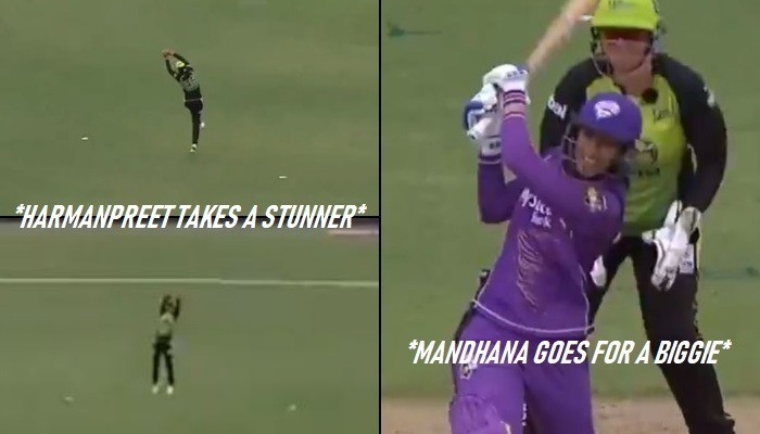 WATCH: Harmanpreet takes a brilliant catch to dismiss Smriti Mandhana in WBBL