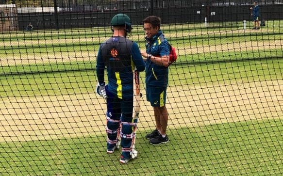 india vs australia aaron finch hit on right hand during australias practice session India vs Australia: Aaron Finch hit on right hand during Australia's practice session