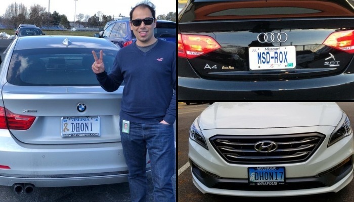 IN PICS: US-based MS Dhoni fans put his name on car number plates