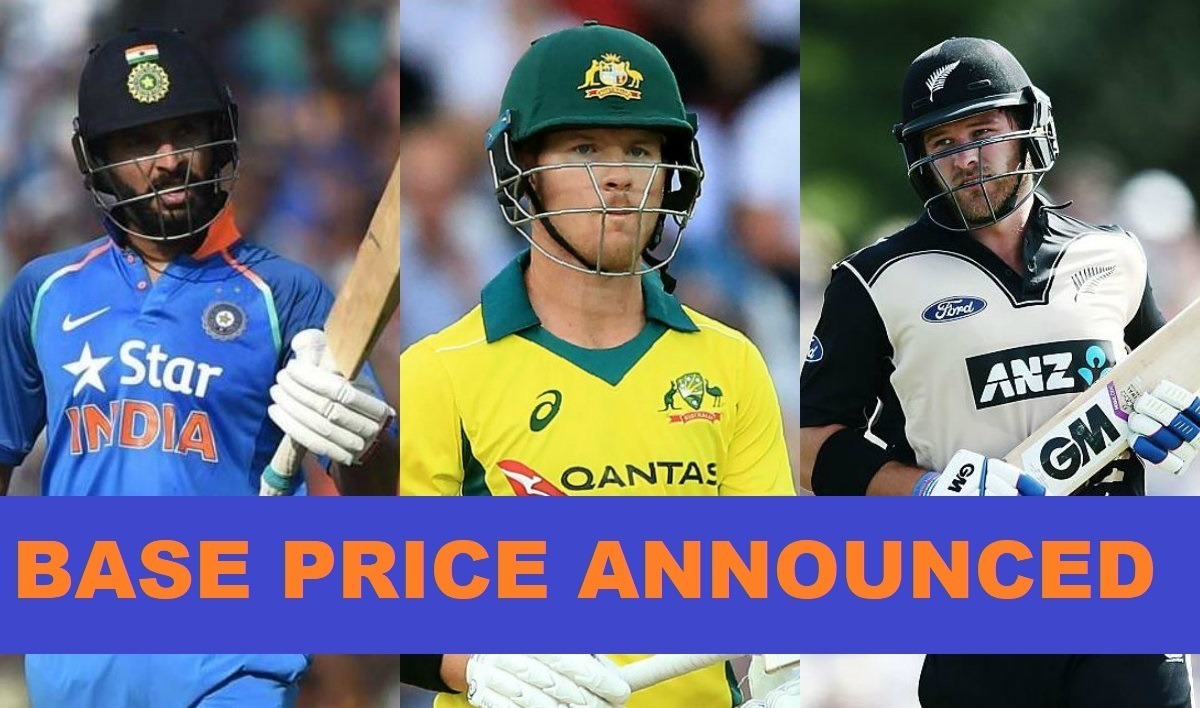 Base Price of all top cricketers for IPL 2019 auctions