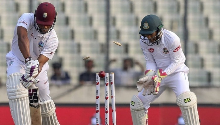 BAN vs WIN 2nd Test: Windies tumble after Mahmudullah's ton on day 2
