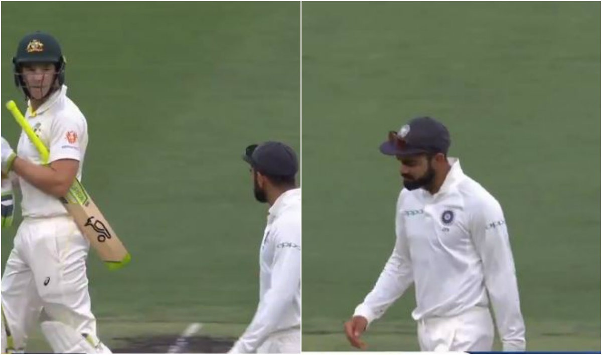 virat kohli and aussie captain tim paine involved in heated argument after 3rd days play Virat Kohli and Tim Paine involved in heated argument after 3rd day's play