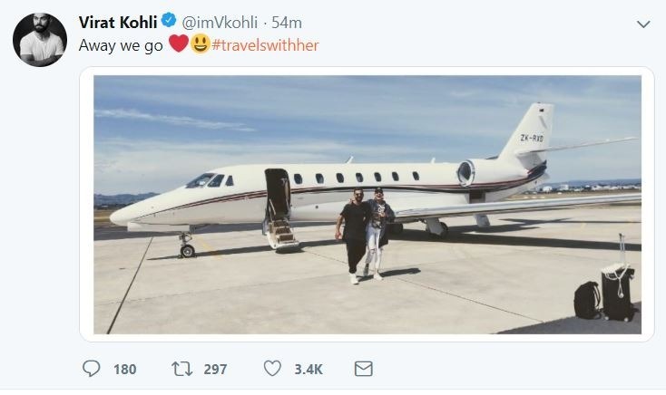 Virat Kohli sets off on a holiday with wife Anushka after series win against New Zealand