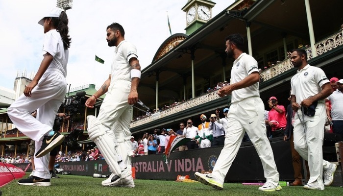 ind vs aus 4th test indian players wear black arm bands in remembreance of late ramakant achrekar IND vs AUS 4th Test: Indian players wear black arm bands in remembreance of Late Ramakant Achrekar