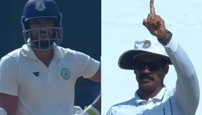 watch vidarbha opener faiz fazal bemused after umpires bizarre decision WATCH: Vidarbha opener Faiz Fazal bemused after umpire's bizarre decision