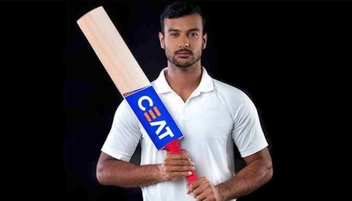 Mayank Agarwal bags bats sponsorship from CEAT Mayank Agarwal bags bats sponsorship from CEAT