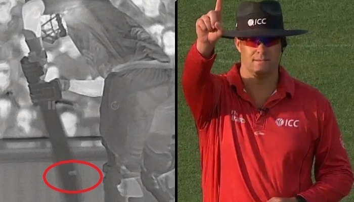 watch daryl mitchel becomes latest victim of faulty umpiring on taking drs WATCH: Umpiring blunder sparks controversy after Daryl Mitchell given LBW out