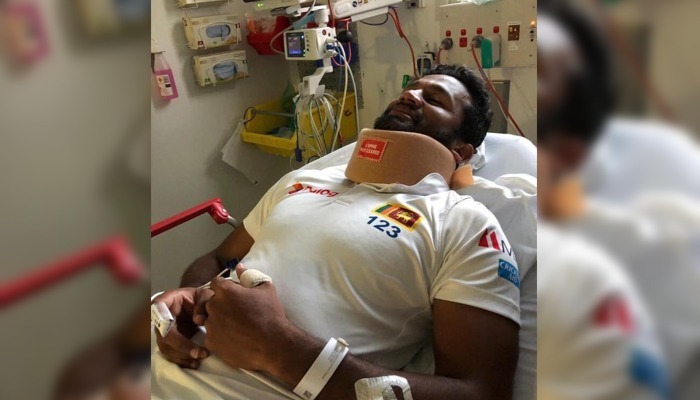 Dimuth Karunaratne 'in no danger' after bouncer hit