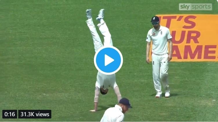 Ben Stokes' handstand declared as 'moment of the series'