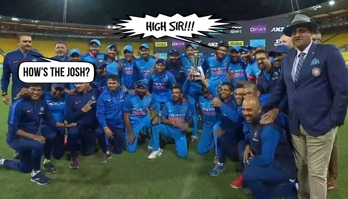 watch watch indian team quotes uris iconic hows the josh line after crushing nz by 35 runs WATCH: Indian team quotes Uri's iconic 'How's the Josh' line after crushing NZ by 35 runs