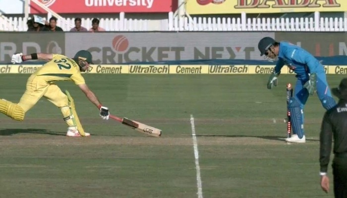 watch dhonis miraculous glove work runs maxwell out WATCH: Dhoni's miraculous glove work runs Maxwell out
