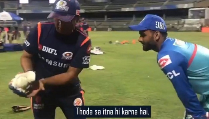 watch dcs rishabh pant gets tips from mis kiran more ahead of 1st clash WATCH: Rishabh Pant gets tips from Kiran More ahead of MIvDC clash