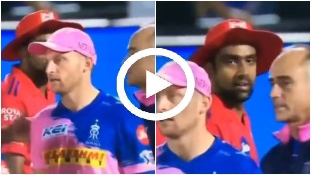 after match ashwin comes face to face with buttler then this happened WATCH: After match, Ashwin comes face-to-face with Buttler