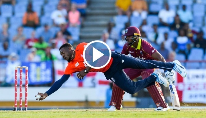 WATCH: Chris Jordan takes the 'catch of the season' to dismiss Darren Bravo