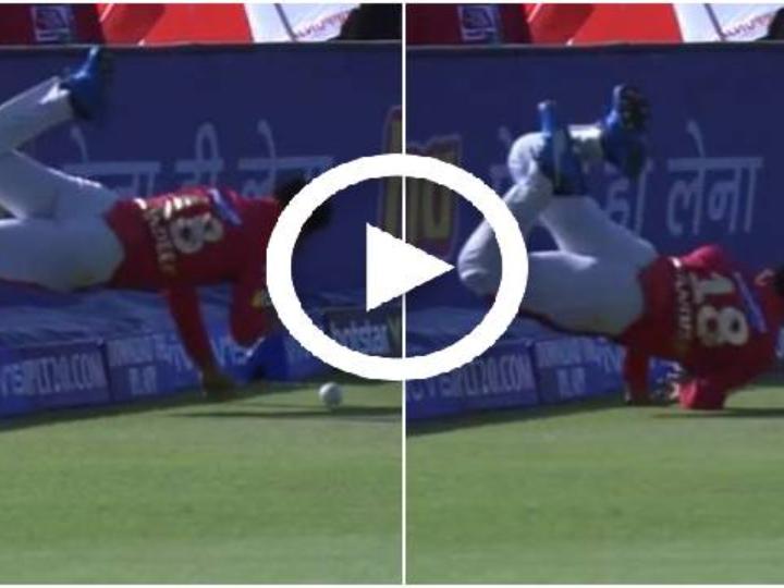 SUPERMAN SINGH dives mid-air back to deny SKY his third successive boundary