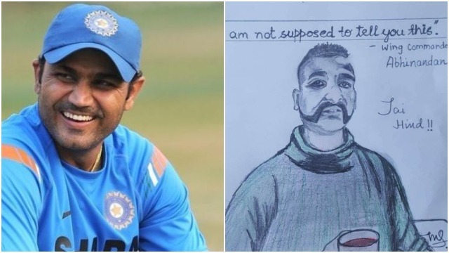 Sehwag comes up with a tweet for IAF Wing Commander Abhinandan