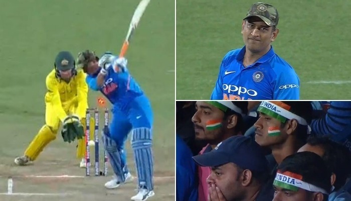 watch ranchi crowd turns mute after ms dhoni gets clean bowled WATCH: Ranchi crowd turns mute after MS Dhoni gets clean bowled