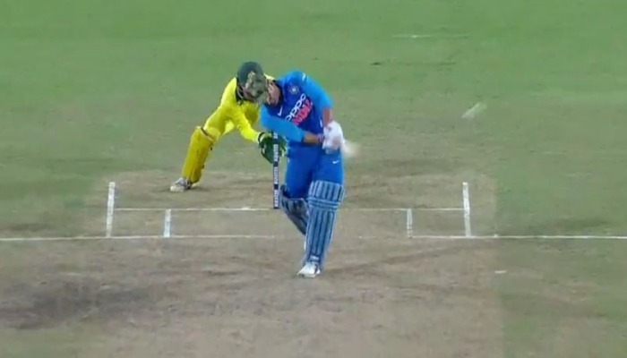 watch ms dhonis mighty shot that made him ultimate six hitting machine WATCH: MS Dhoni's mighty shot that made him 'ultimate six-hitting machine'