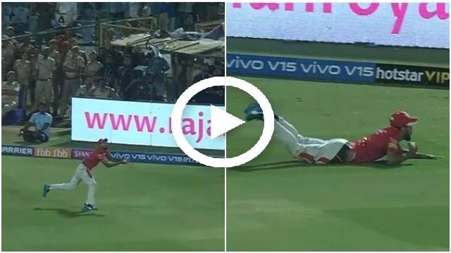 watch airborne rahul takes the catch of this season WATCH: 'Airborne' Rahul takes the catch of this season