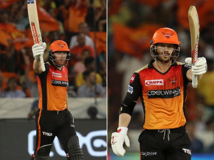 ipl 2019 srh vs csk match 33 hyderabad break losing streak beat chennai by 8 wickets IPL 2019, SRH vs CSK, Match 33: Warner, Bairstow fifties break Hyderabad's losing streak