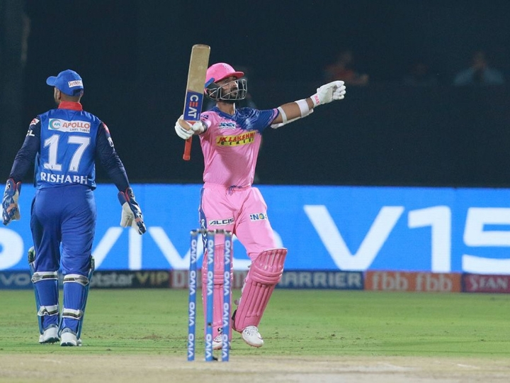 ipl 2019 rr vs dc rahane slams ton after 7 years to cruise rajasthan to 191 6 IPL 2019, RR vs DC: Rahane slams ton after 7 years to cruise Rajasthan to 191/6