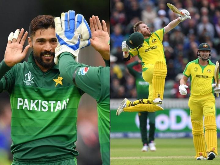 aus vs pak icc cricket world cup amirs 5 for outshine warners ton australia 307 all out AUS vs PAK, ICC World Cup 2019: Amir's 5-for outshine Warner's ton, Australia-307 all-out