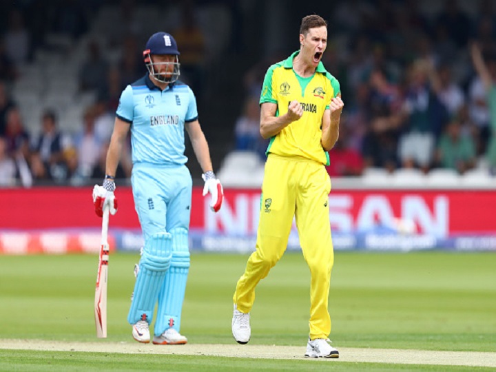 world cup 2019 behendroff makes memorable debut at lords with fifer in australias win over england Watch: Behendroff makes memorable debut at Lord's with fifer in Australia's WC win over England