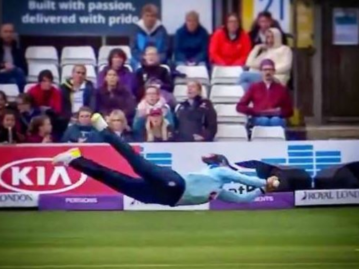 WATCH: England's Fran Wilson pulls off an 'unbelievable diving catch'