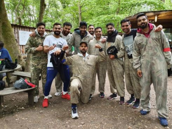 watch indian players indulge in paintball war ahead of indvssa clash WATCH: Indian players indulge in 'paintball war' ahead of INDvsSA clash