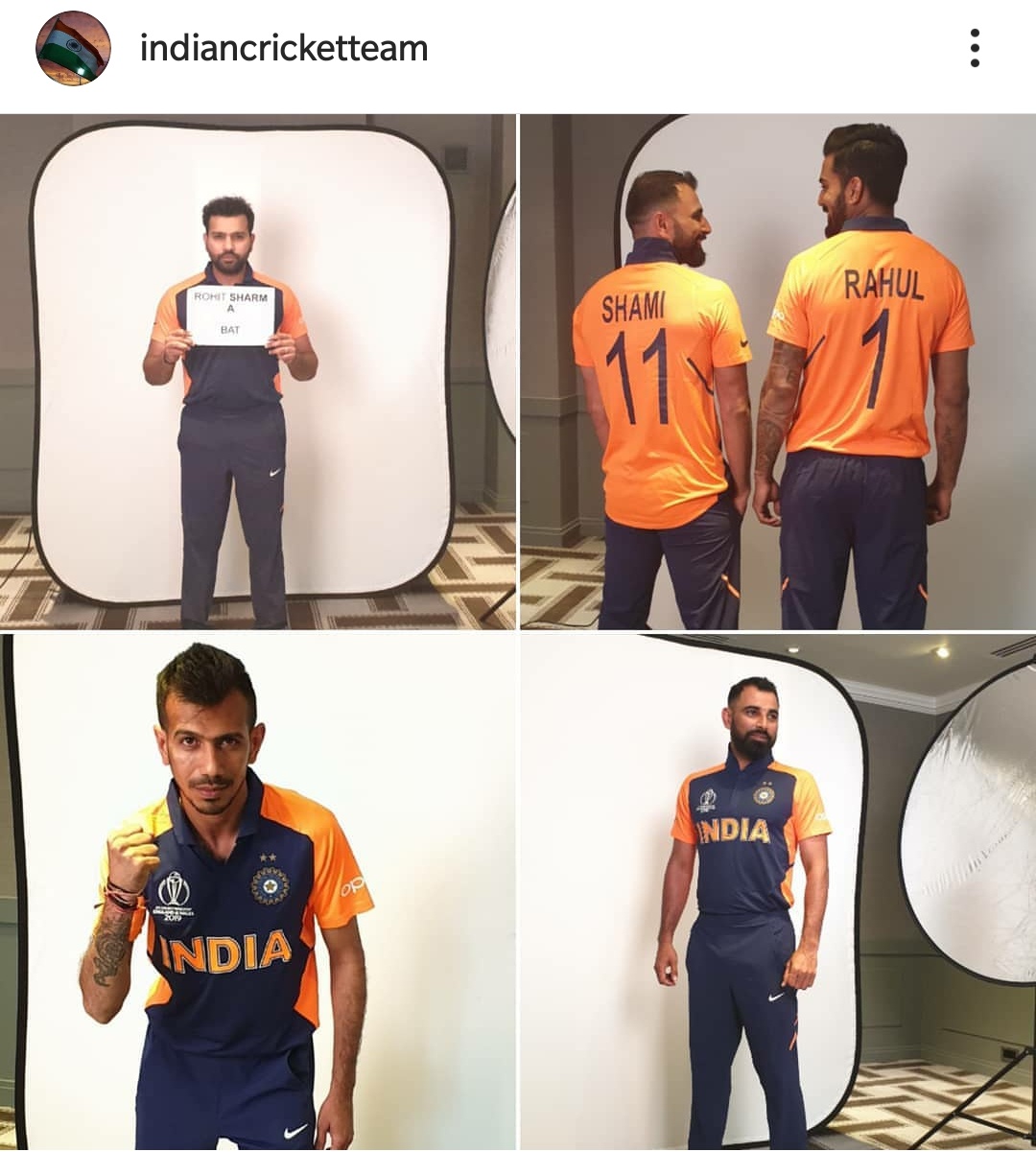 In Pics: Indian team's away Orange jersey to be worn against England during WC clash