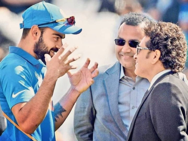 World Cup 2019: Kohli shares a 'special' picture of reunion with Sachin, Sehwag