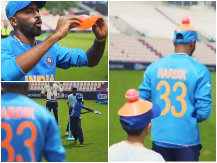 watch kohli indian players spend time playing cricket with children WATCH: Kohli, Indian players spend time playing cricket with children