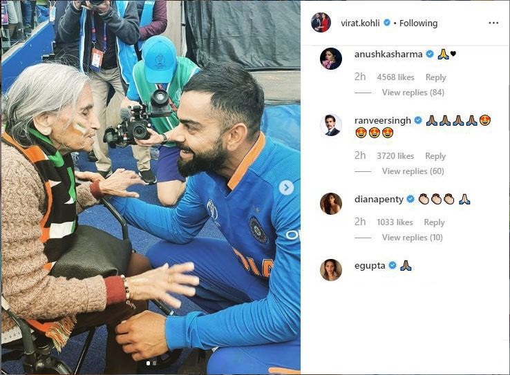 WATCH: Kohli, Rohit seek blessings from 87-year-old passionate fan after entering WC semis