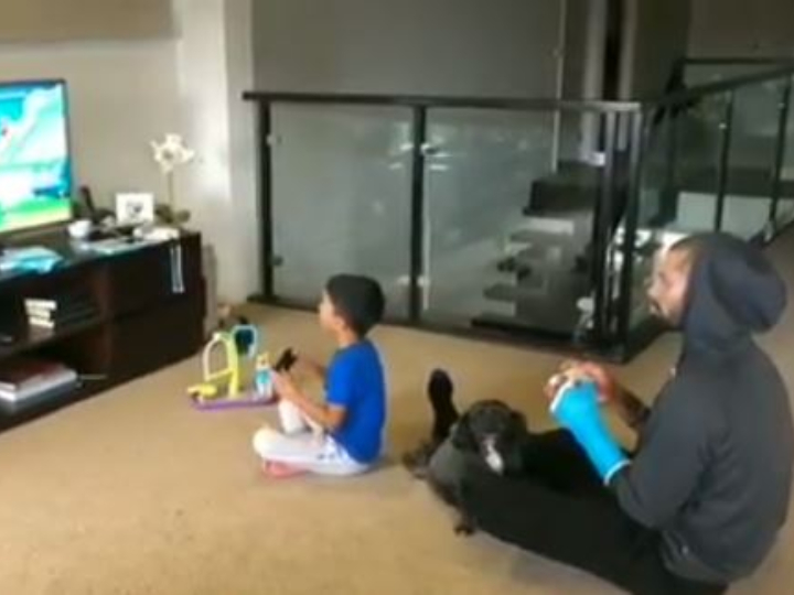 WATCH: Shikhar Dhawan enjoys 'game time' with son Zoravar