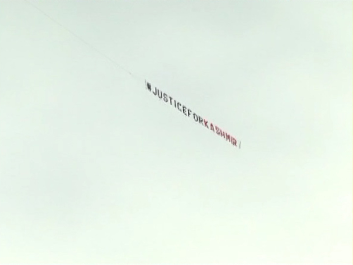 world cup 2019 justice for kashmir banner flown during ind lanka wc game World Cup 2019: 'Justice for Kashmir' banner flown during Ind-Sri Lanka match at Leeds