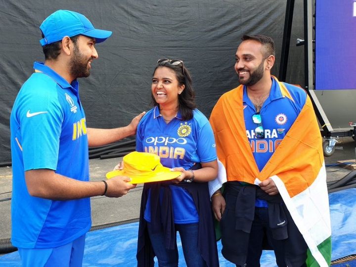 World Cup 2019: Rohit presents autographed hat to fan who was hit by his six
