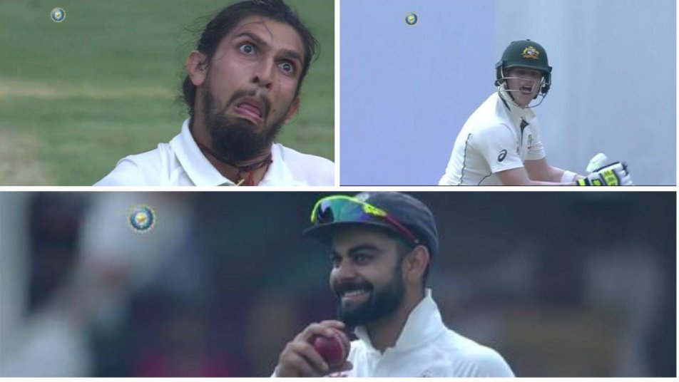 ishant smith in mimicry competition kohli laughs his heart out 8672 INDvsAUS: मैदान पर इशांत के अजीब रिएक्शन से दर्शकों का हुआ मनोरंजन!