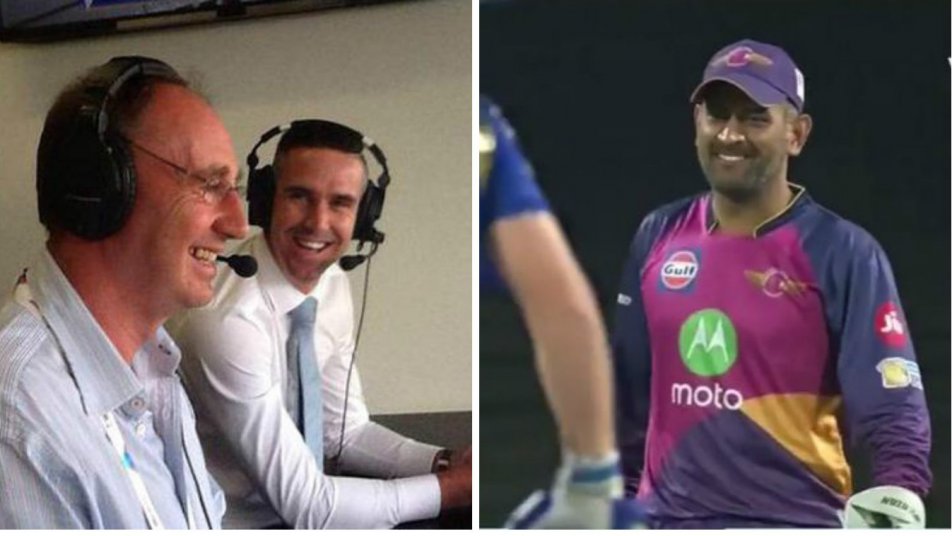 kevin pietersen tries to troll ms dhoni during ipl match dhoni s response leaves him speechless 9189 पीटरसन ने की धोनी को ट्रोल करने की कोशिश, माही के जवाब से हुई बोलती बंद