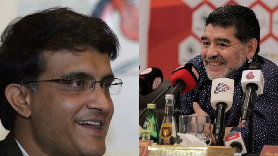 excited to meet sourav ganguly diego maradona 10436 सौरव गांगुली से मिलने को लेकर रोमांचित है माराडोना