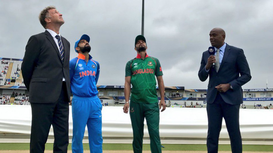 icc champions trophy second semifinal indvsban india won the toss and elected to field first 10521 IndVSBan: CT के सेमीफाइनल में IND ने टॉस जीतकर BAN को बल्लेबाजी का न्यौता दिया