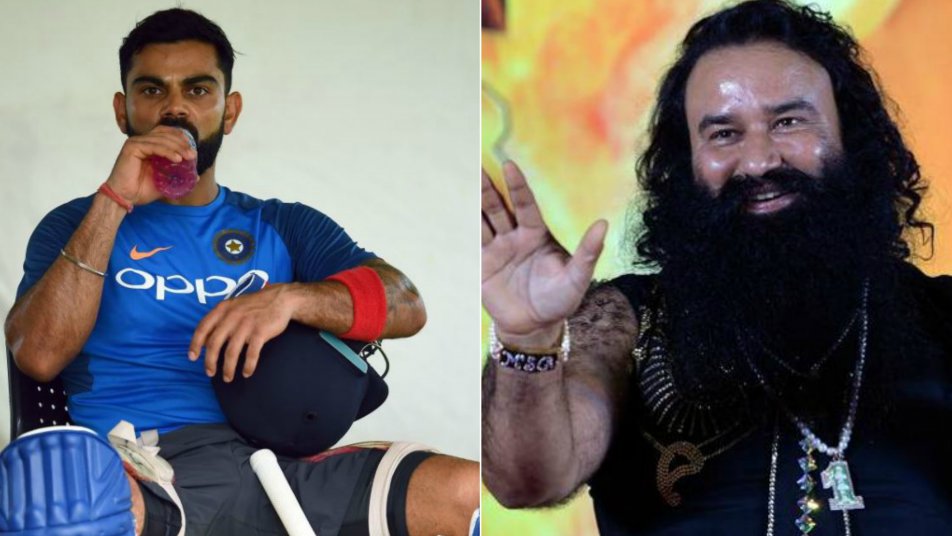 this video of virat kohli shikhar dhawan seeking gurmeet ram rahim singh s blessings is breaking the internet 11814 विराट और विजेंदर को भी कोचिंग देने का दावा कर चुका है गुरमीत राम रहीम!