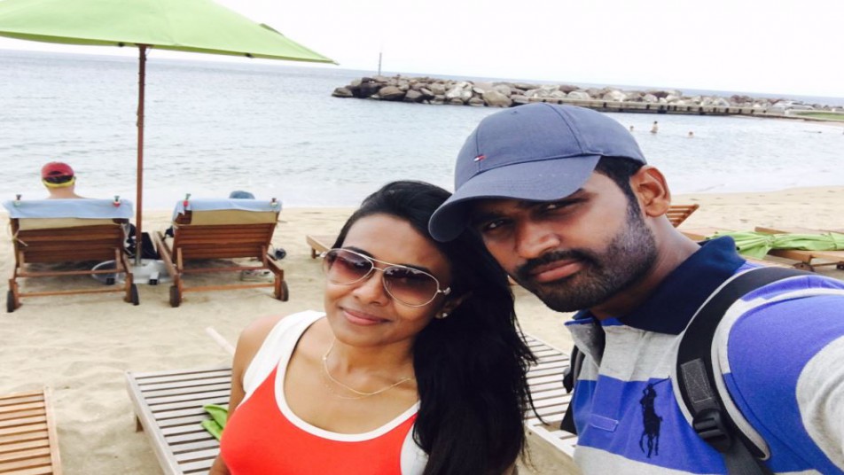 श्रीलंकाई क्रिकेटर थीसारा परेरा की 'बीच मस्ती'