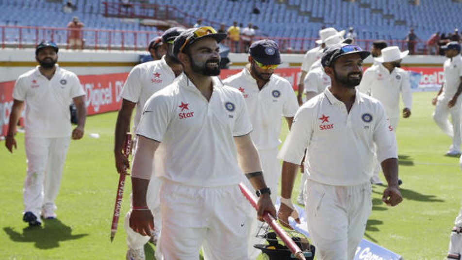 भारत और वेस्टइंडीज़ के बीच खेली जानी वाली टेस्ट सीरीज़ में ये पहला मौका है जब भारतीय टीम ने वेस्टइंडीज़ में जाकर किसी टेस्ट सीरीज़ में 2 मैच जीते हैं और ये संभव हुआ है कप्तान विराट कोहली की कप्तानी में.