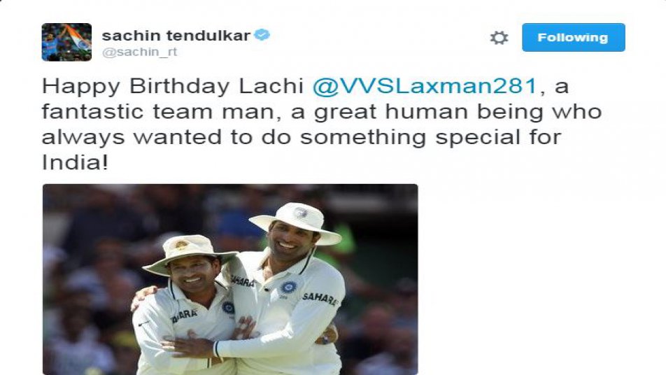 लक्ष्मण के जन्मदिन पर बधाइयों का तांता