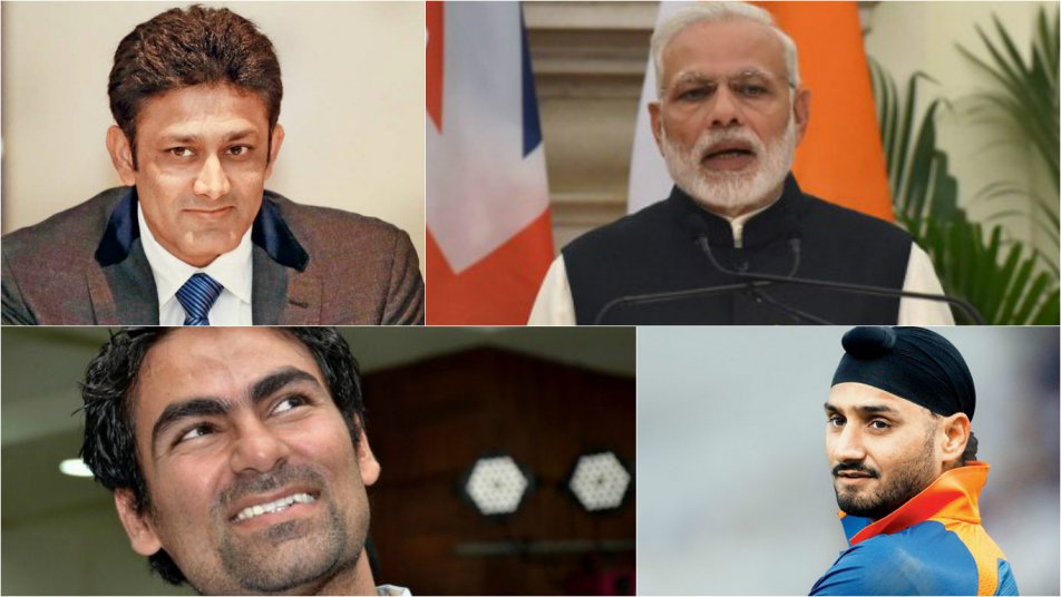 कल रात पीएम मोदी ने राष्ट्र के नाम संदेश देते हुए बड़ा एलान किया कि आज से 500 रुपये और 1 हजार का नोट बंद कर दिया जाएगा. इसे ब्लैकमनी रोकने की दिशा में अहम कदम माना जा रहा है. इस ऐलान के बाद स्पोर्ट्स सेलेब्स ने भी ट्वीट के जरिए इस बड़े कदम के लिए पीएम मोदी को बधाई दी है. आइये जानें किसने क्या कहा: