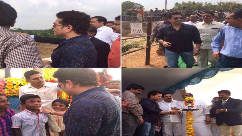 राज्यसभा के सदस्य और टीम इंडिया के पूर्व दिग्गज खिलाड़ी मास्टर ब्लास्टर सचिन तेंदुलकर ने सांसद आदर्श ग्राम योजना के तहत आज गोद लिये गए आंध्रप्रदेश के पुट्टामराजू केंद्रिका गांव के दौरे पर गए थे.