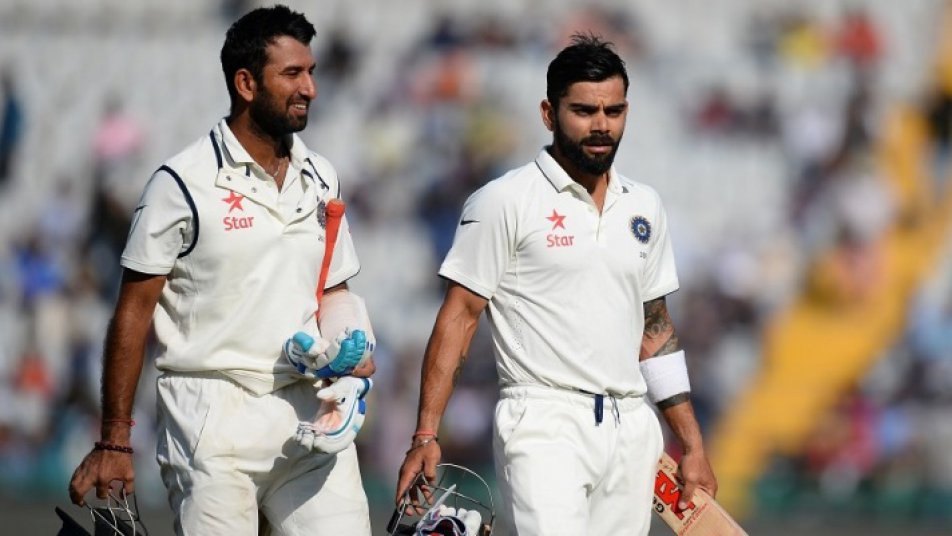 दूसरे दिन के खेल में भारतीय टीम ने कप्तान कोहली, अश्विन, पुजारा और जडेजा की पारियों की मदद से मेहमान टीम के स्कोर का पीछा किया.