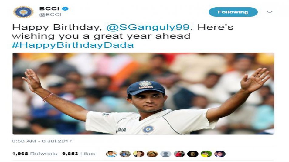 बीसीसीआई ने लिखा, ''जन्मदिन की बधाई. आपका आने वाला वर्ष मंगलमय हो.''

फोटो: (ट्विटर)