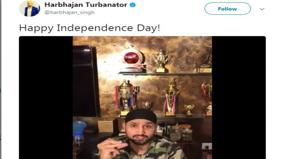 टर्बनेटर हरभजन सिंह ने स्वतंत्रता दिवस के मौके पर गाना गाकर देश को बधाई संदेश भेजा. 